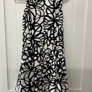 DKNY Black and White Floral Dress